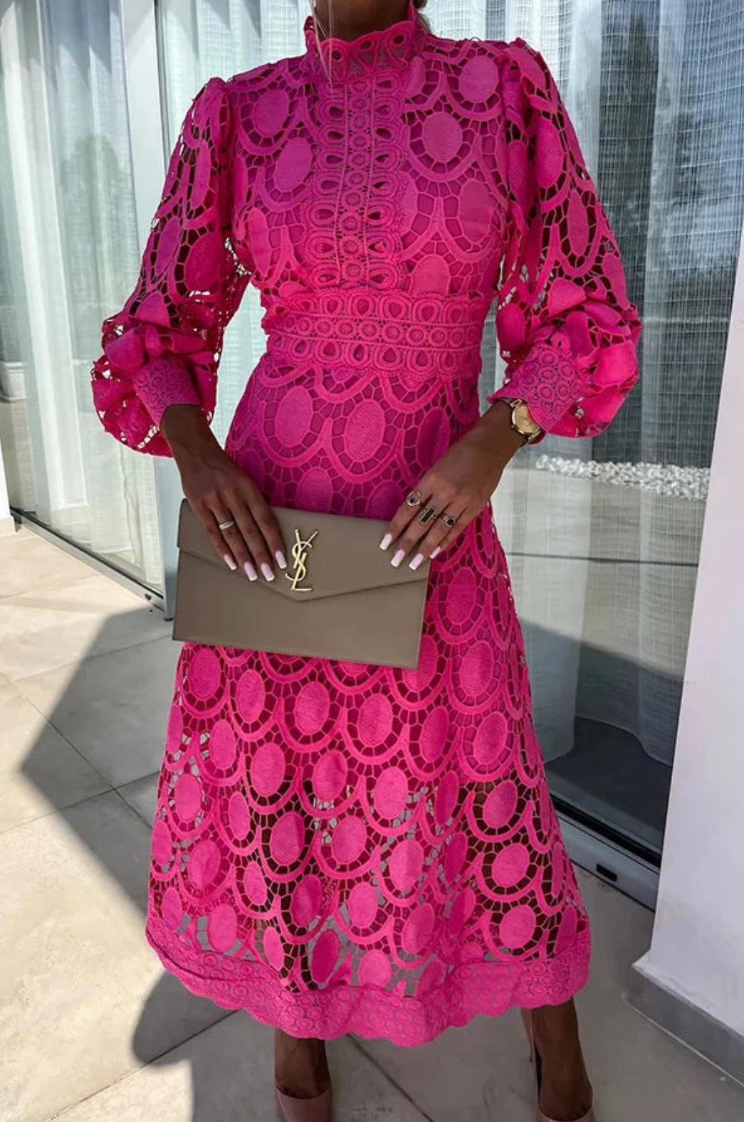 Eloah™ | Elegant Lace Midi Dress